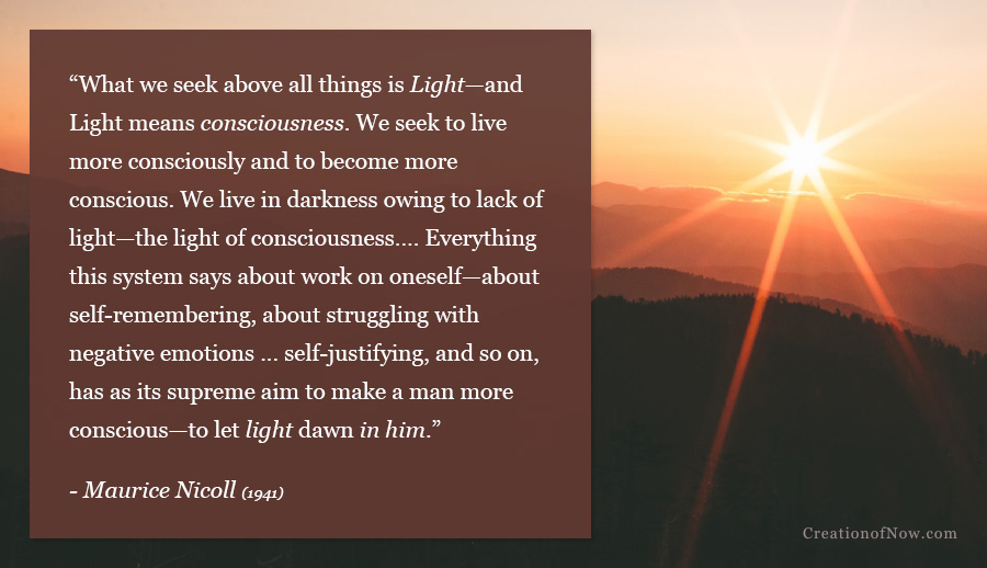 Maurice Nicoll quote about seeking the light