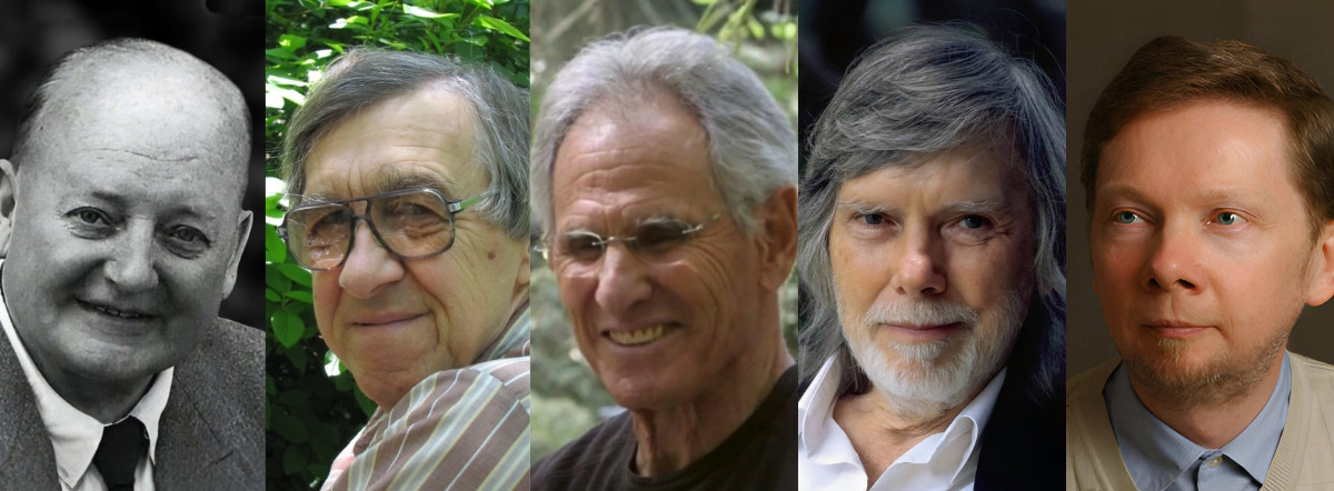 Maurice Nicoll, Charles T. Tart, Jon Kabat-Zinn and Barry Long compared to Eckhart Tolle on the present moment or "now"