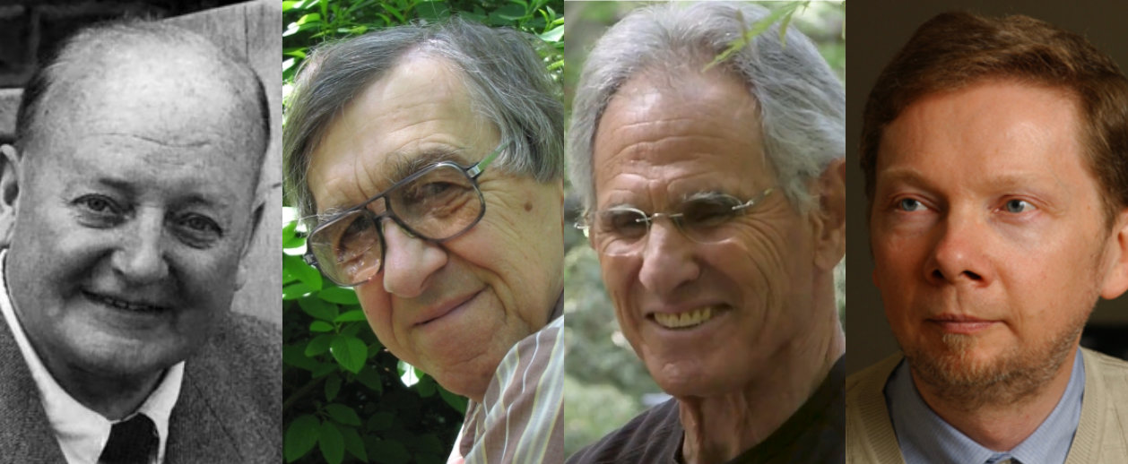 Maurice Nicoll, Charles T. Tart, Jon Kabat-Zinn and Eckhart Tolle compared on the present moment or "now"